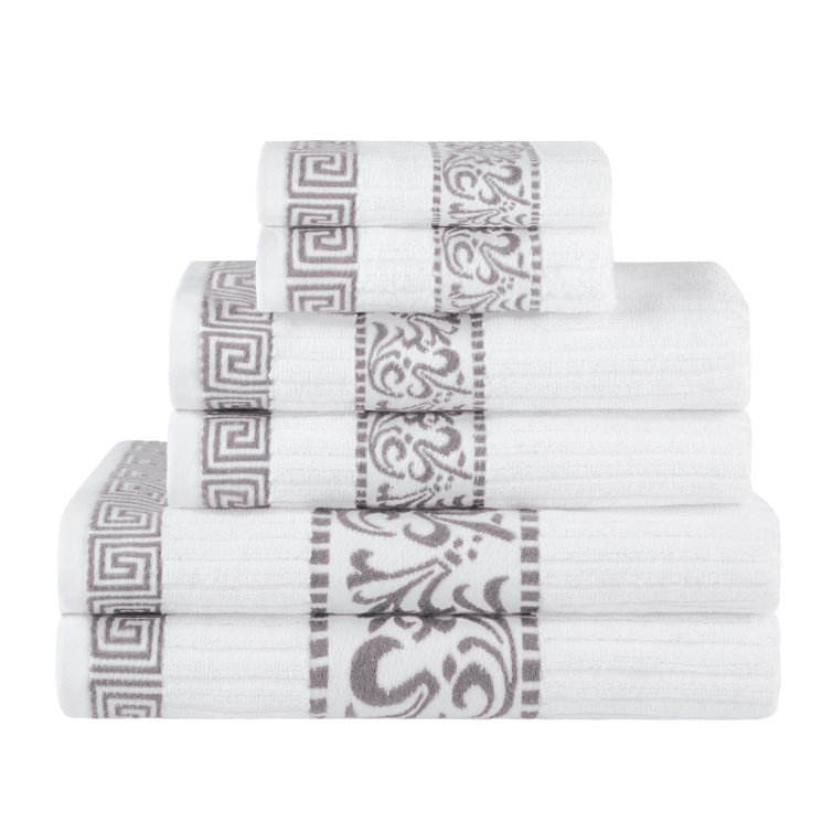 Blue Nile Mills BNM Assorted 6Piece Cotton Modern Decorative Towel Set